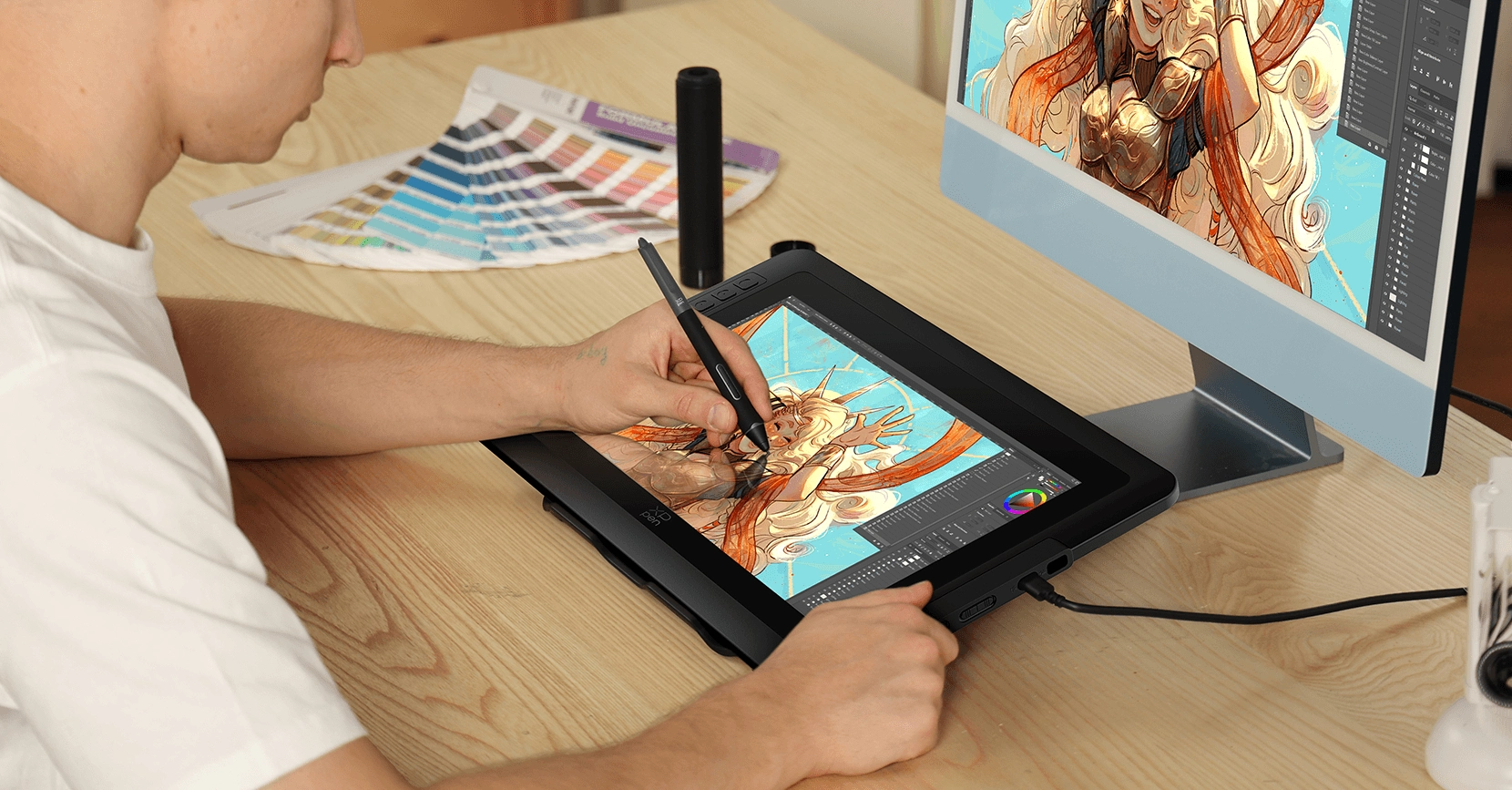 Графический планшет XP-Pen Artist 13.3 Pro V2, беcпроводное перо, подставка (MD130FH-AD41)