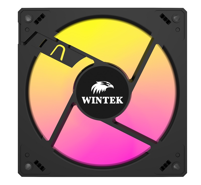 Вентилятор для корпуса Wintek 1250-B-12 ARGB REVERSE, Black (1250-B-12 ARGB-R)