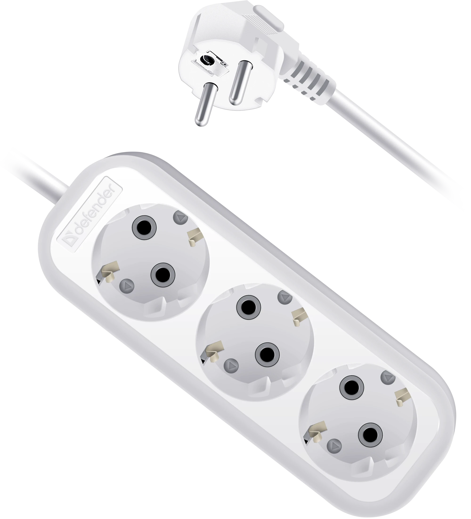 Удлинитель с заземлением Defender R330 16 А, 10 м, 3 розетки, белый (99369) Удлинитель с заземлением Defender R330 16 А, 10 м, 3 розетки, белый (99369)