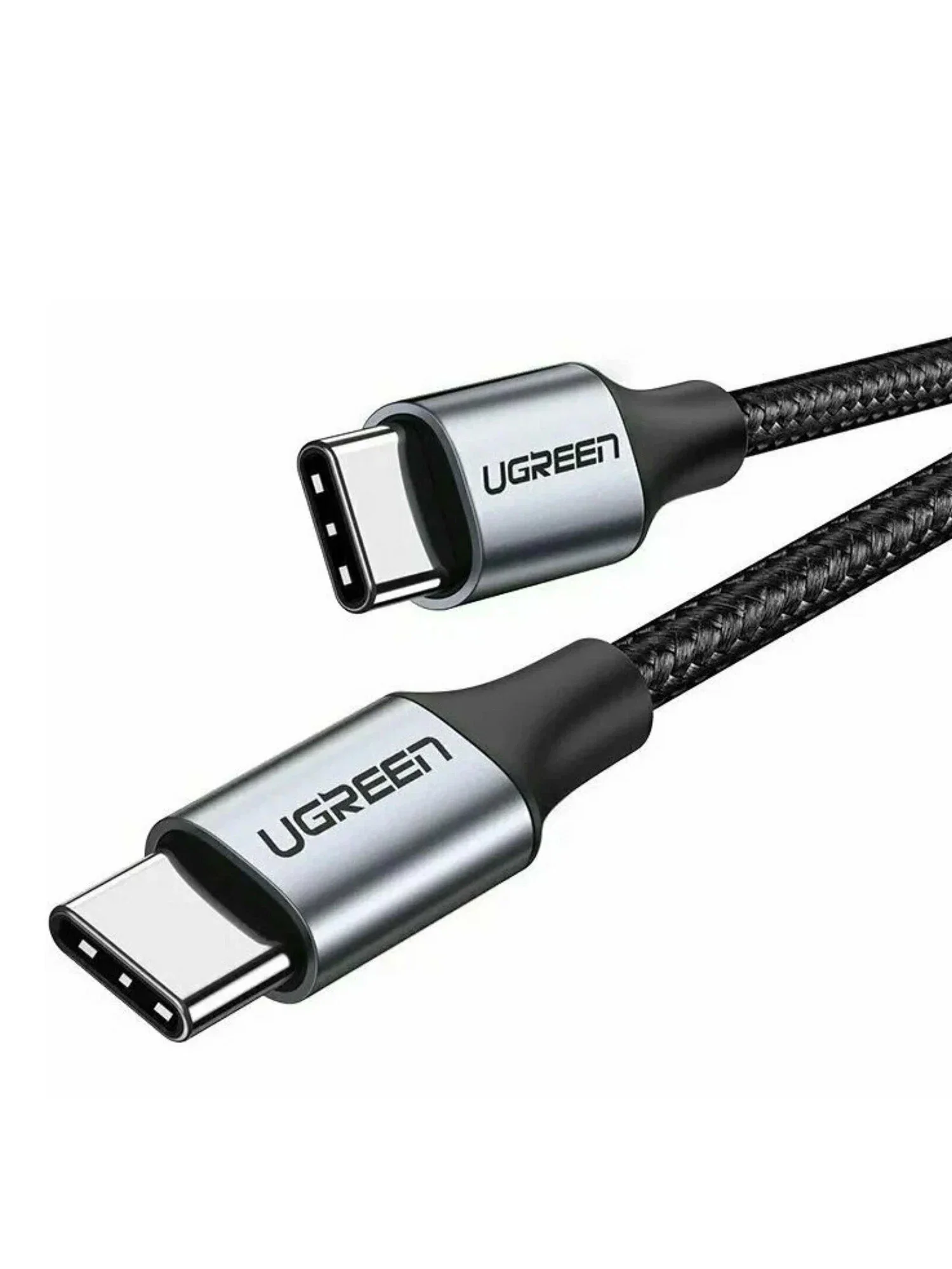Кабель Ugreen US261, USB-C to to USB-C, 2m - Gray Black (50152)