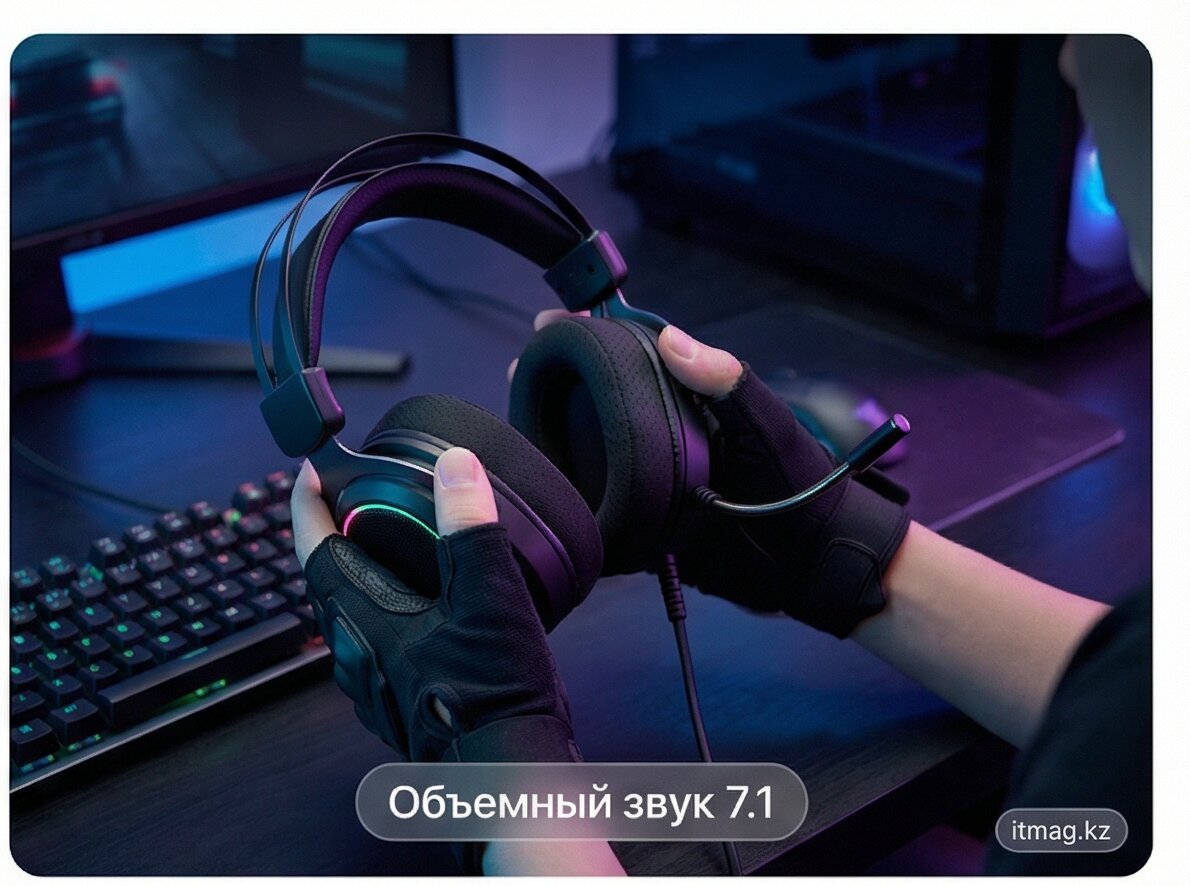 Наушники с микрофоном AULA G7 Pro Black, sound effect (G7 Pro Black)