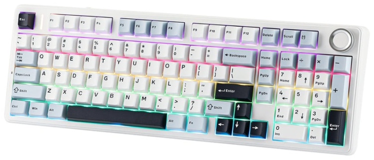 Клавиатура AULA F99 Gray Wood V3 White-blue-purple (F99 G/W3 WBP)