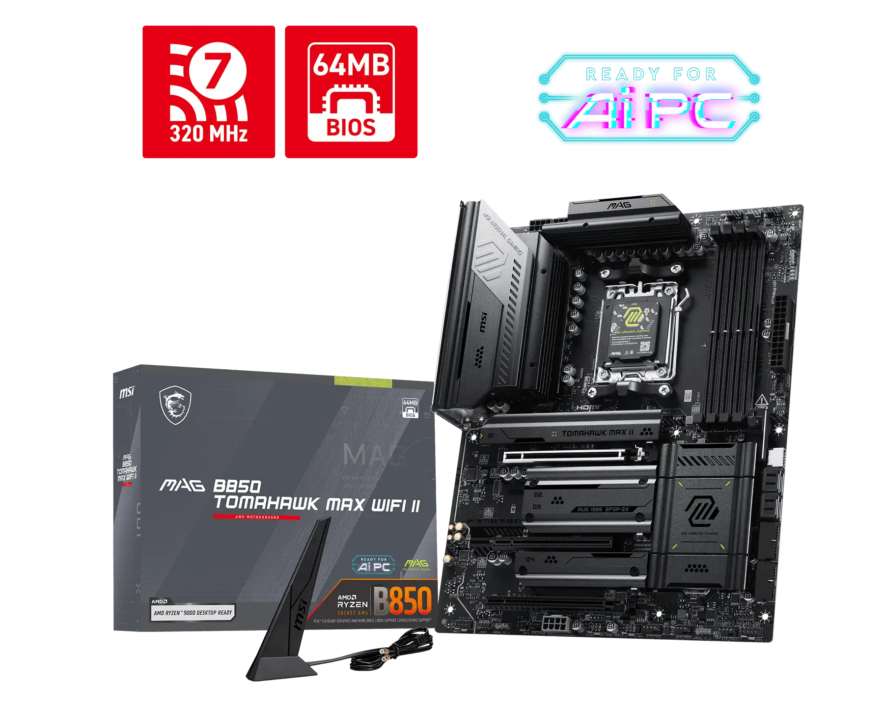 Материнская плата MSI MAG B850 TOMAHAWK MAX WIFI II (MAG B850 TOMAHAWK MAX WIFI II)