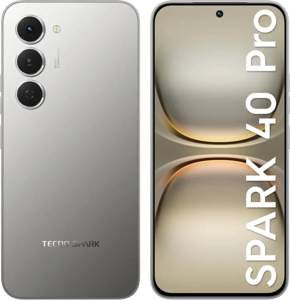 Смартфон Tecno Spark 40 Pro, 8/256GB, MOON TITANIUM (KM6/MOON TITANIUM 8/256)