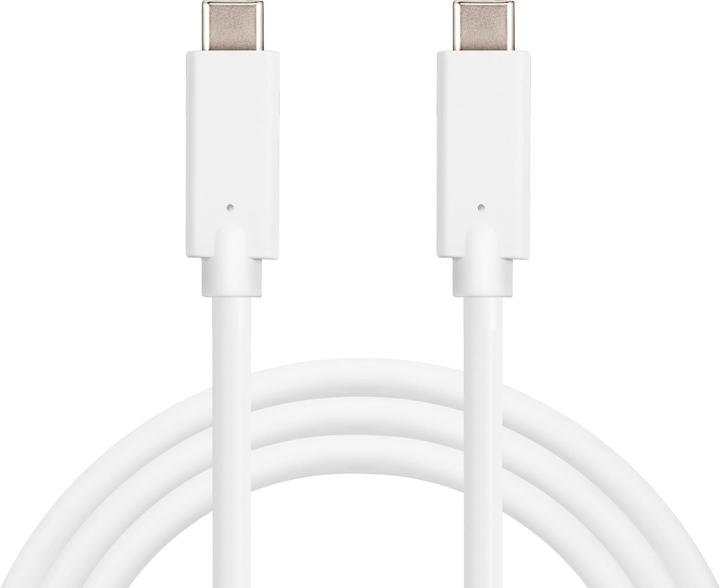 Кабель Canyon USB-C-USB-C, 100W, Braided 1.2m, White (CC100AB)