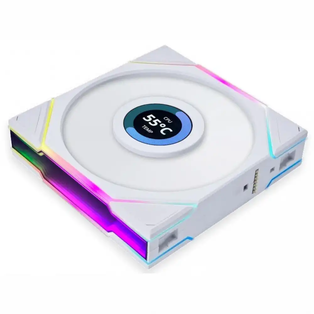 Вентилятор для корпуса Lian Li Uni Fan TL Wireless LCD 120 ARGB Reverse Blade, White (12RTLLCD1W1W)