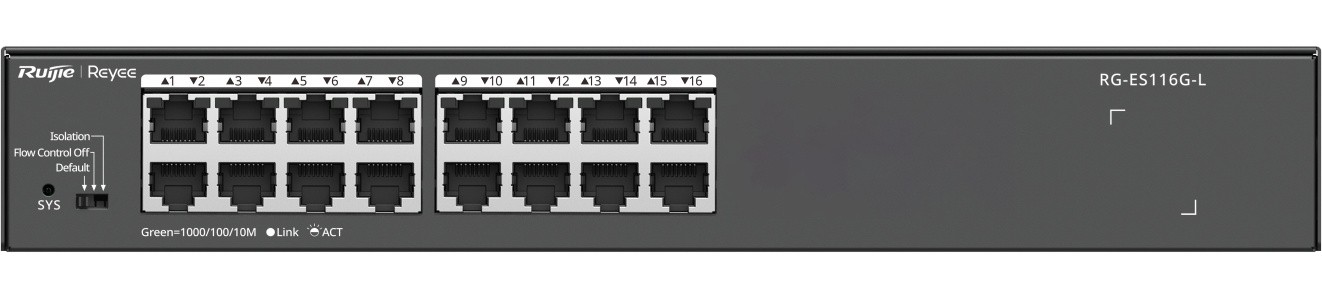Коммутатор Ruijie Reyee RG-ES116G-L (RG-ES116G-L)