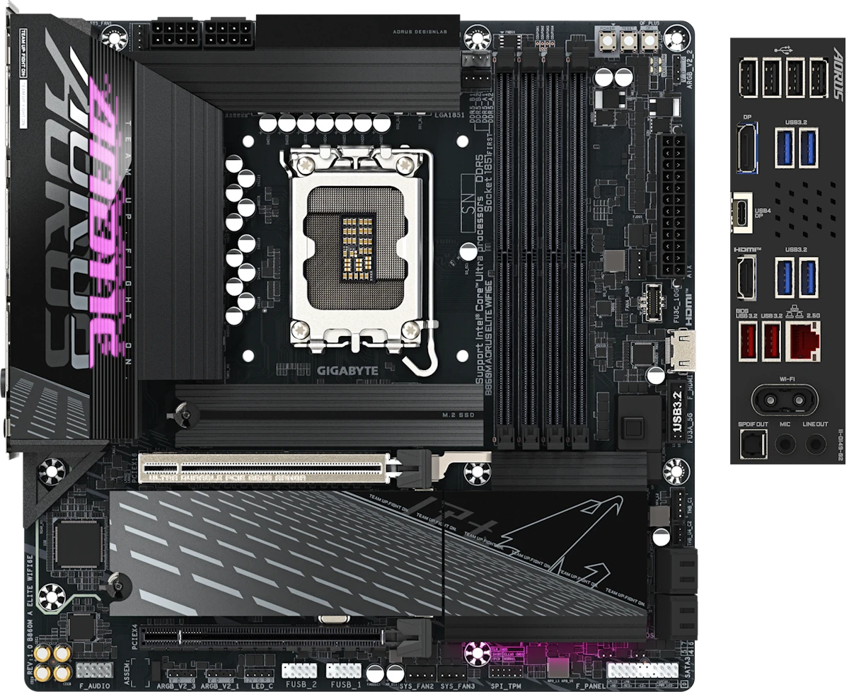 Материнская плата Gigabyte B860M AORUS ELITE WIFI6E  (B860M A ELITE WIFI6E)