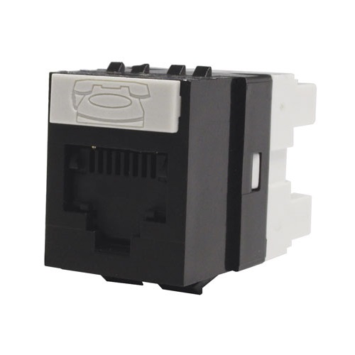 Информационный разъём MOLEX GSC Cat.5e, 568A/B, с защитной шторкой, чёрный (KSJ-00024-04)