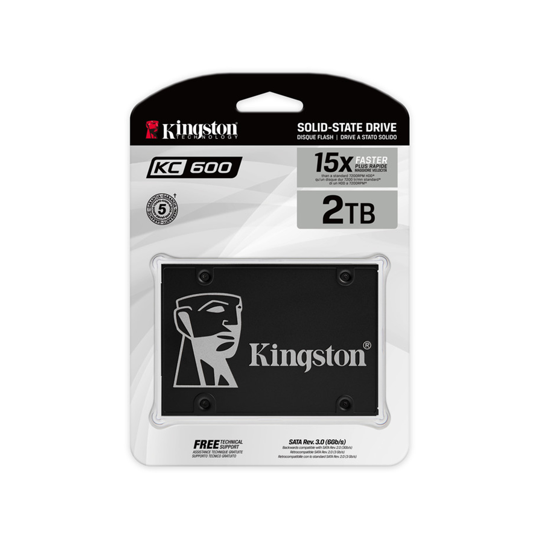 Твердотельный накопитель SSD Kingston SKC600/2048G SATA 7мм (SKC600/2048G)