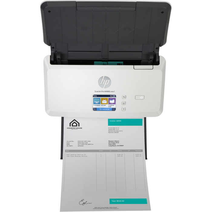 Сканер HP ScanJet Pro N4000 snw1 (6FW08A)