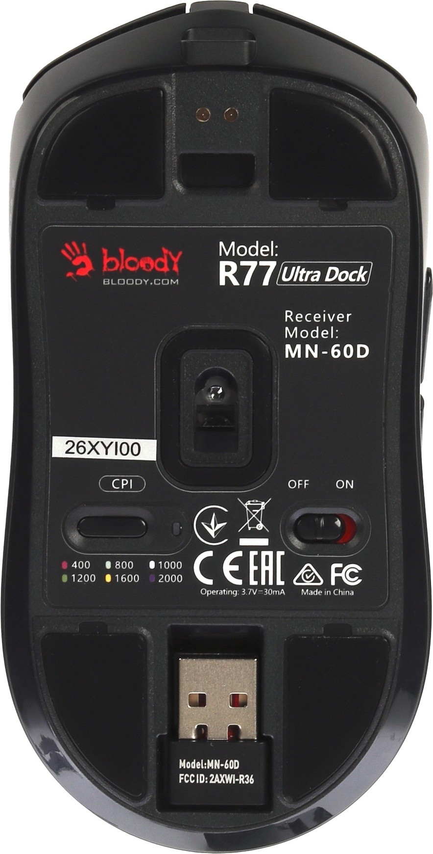 Мышь A4Tech Bloody R77 Ultra Dock - Black (R77 ULTRA DOCK BLACK)