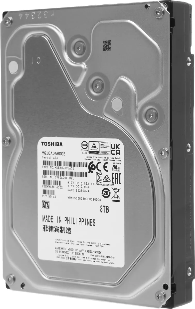 Жесткий диск HDD Server TOSHIBA MG10, 3.5'', 8TB (MG10ADA800E)