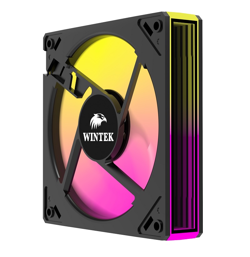 Вентилятор для корпуса Wintek 1250-B-12 ARGB, Black (1250-B-12 ARGB)