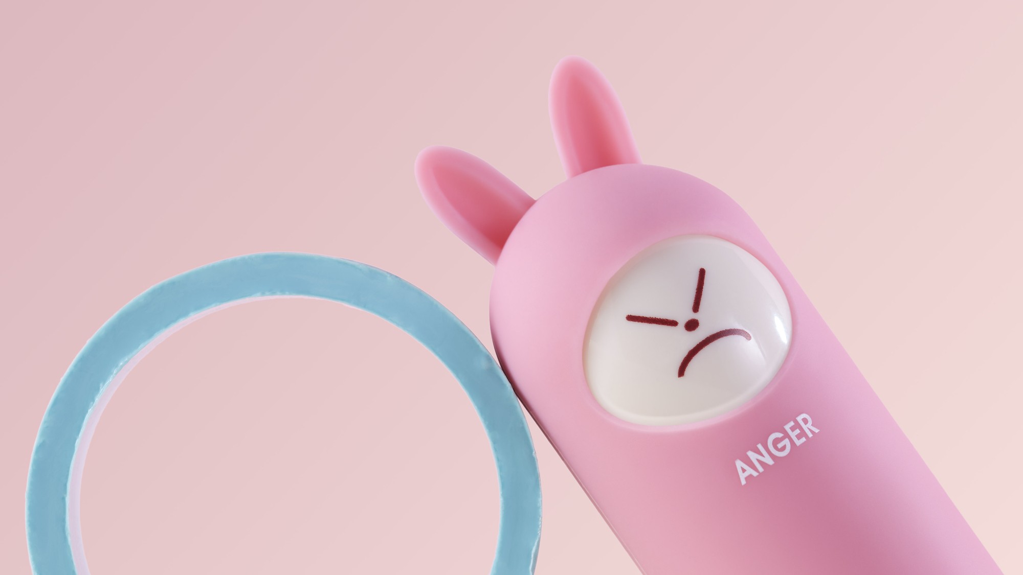 Пауэрбанк Rombica NEO Rabbit Anger, 5000mAh - Pink (NR-005A)