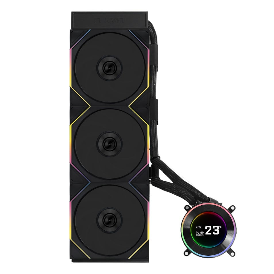 Водяное охлаждение для CPU Lian Li Hydroshift lI LCD-C 360TL Black (G89.GHS2LCD36TB.00)