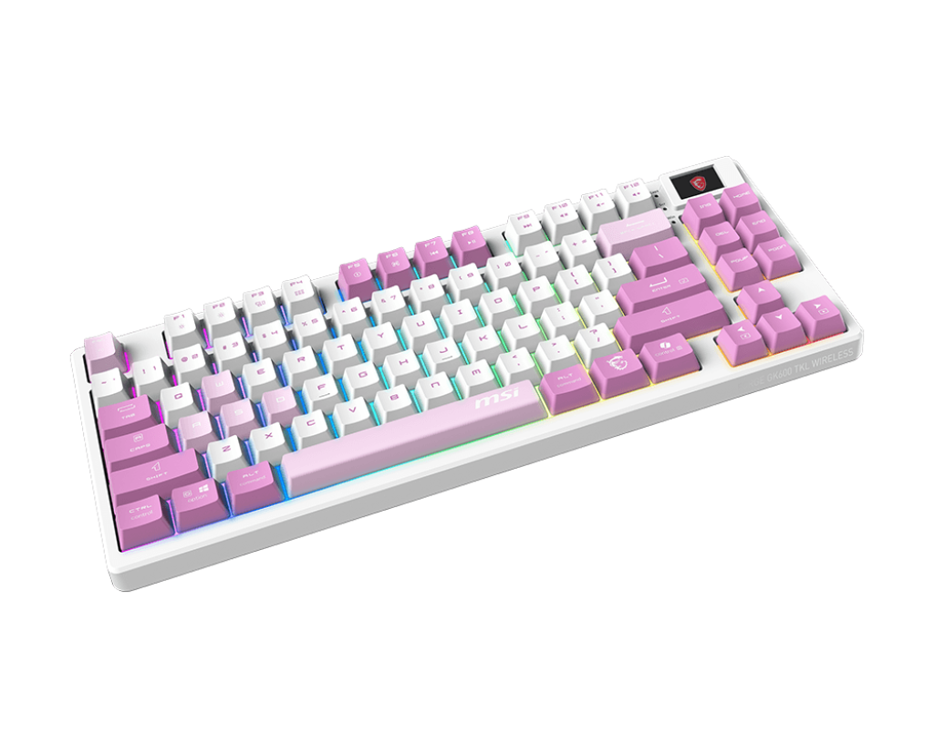 Игровая клавиатура MSI FORGE GK600 TKL WIRELESS VIOLET Белая (FORGE GK600 TKL W VIOLET RU)