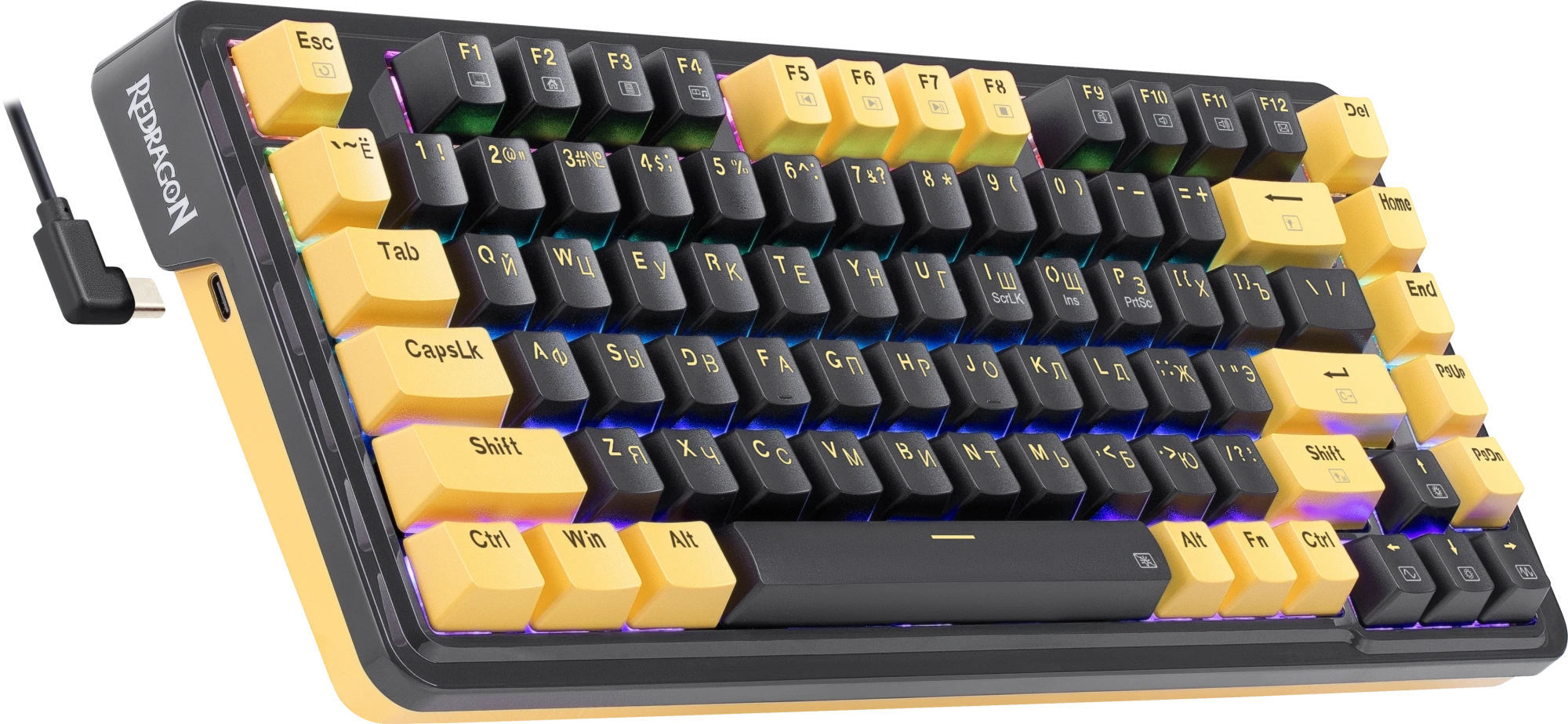 Клавиатура Redragon Elf purple/yellow (71664)