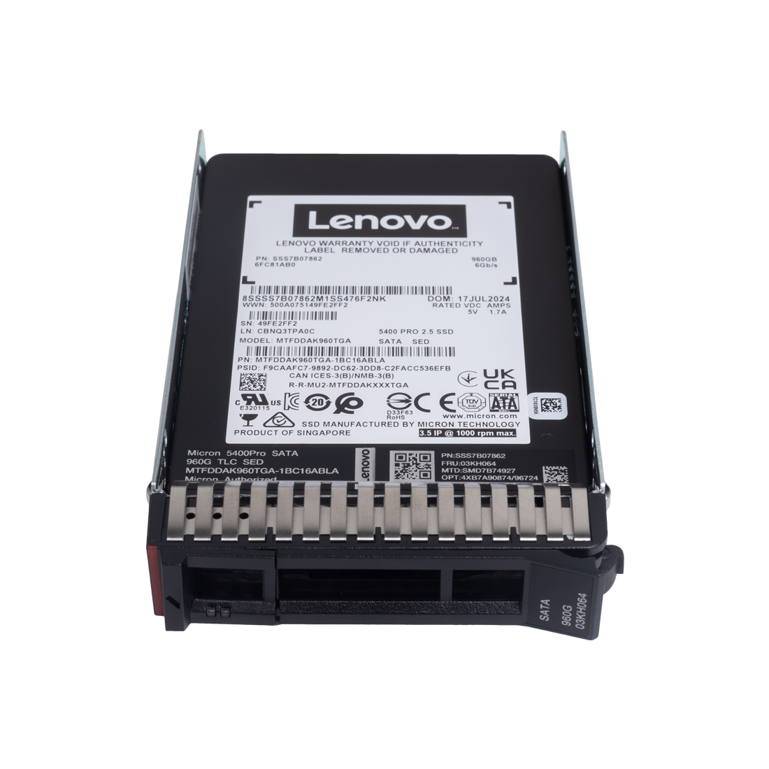 Твердотельный накопитель SSD Lenovo ThinkSystem 2.5" Multi Vendor 960GB RI v2 (4XB7A90874) Твердотельный накопитель SSD Lenovo ThinkSystem 2.5" Multi Vendor 960GB RI v2 (4XB7A90874)