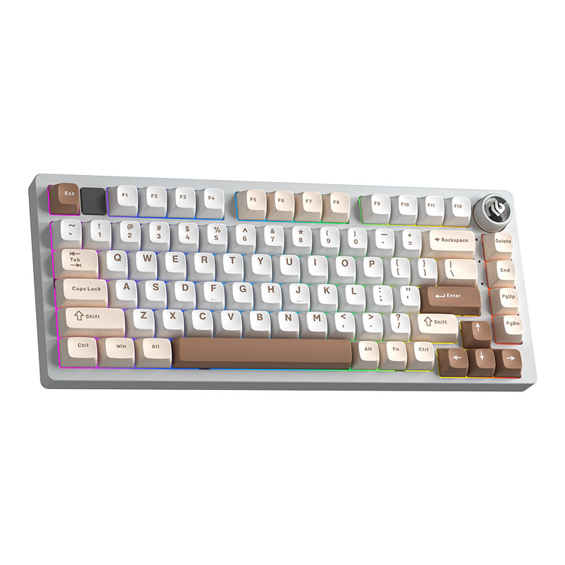 Клавиатура AULA Hi75C Pro, Turquoise switch (Hi75C Pro White+Brown+Light Yellow)