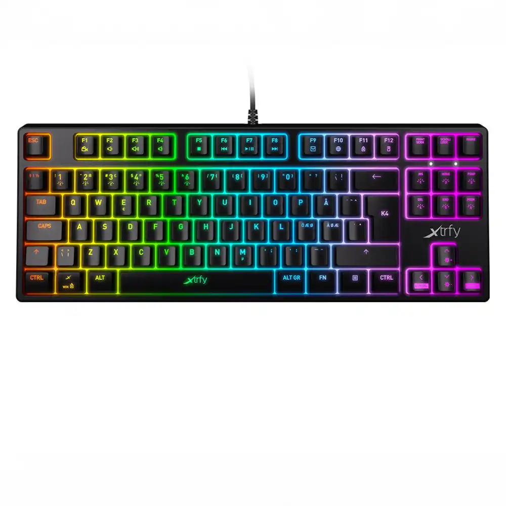 Клавиатура USB, XTRFY K4 TKL RGB, Black (XG-K4-RGB-TKL-R-RUS)