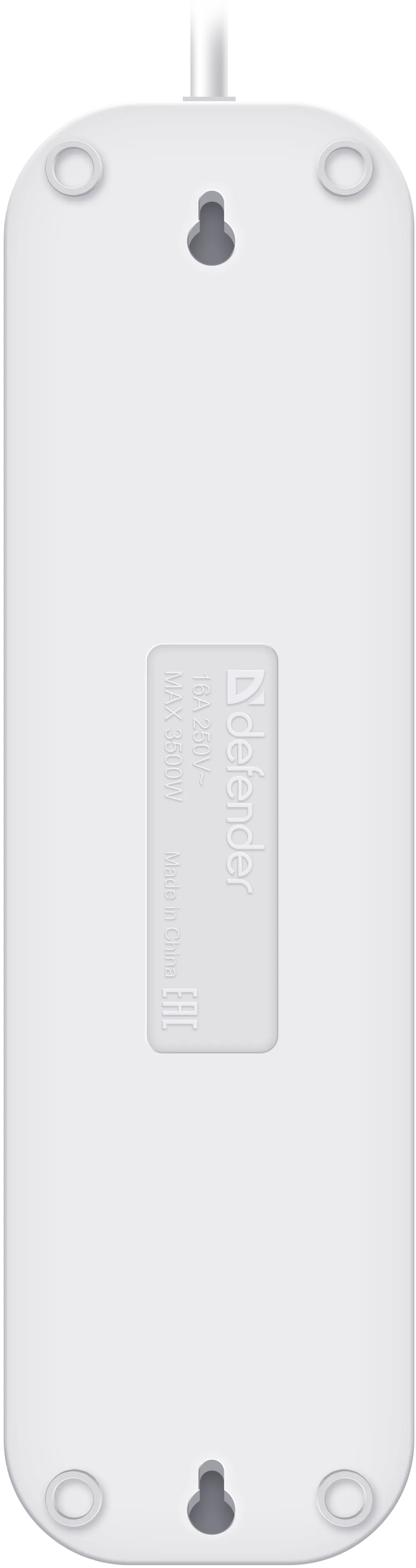 Удлинитель с заземлением Defender L340 16 А, 7 м, 4 розетки, белый (99364) Удлинитель с заземлением Defender L340 16 А, 7 м, 4 розетки, белый (99364)