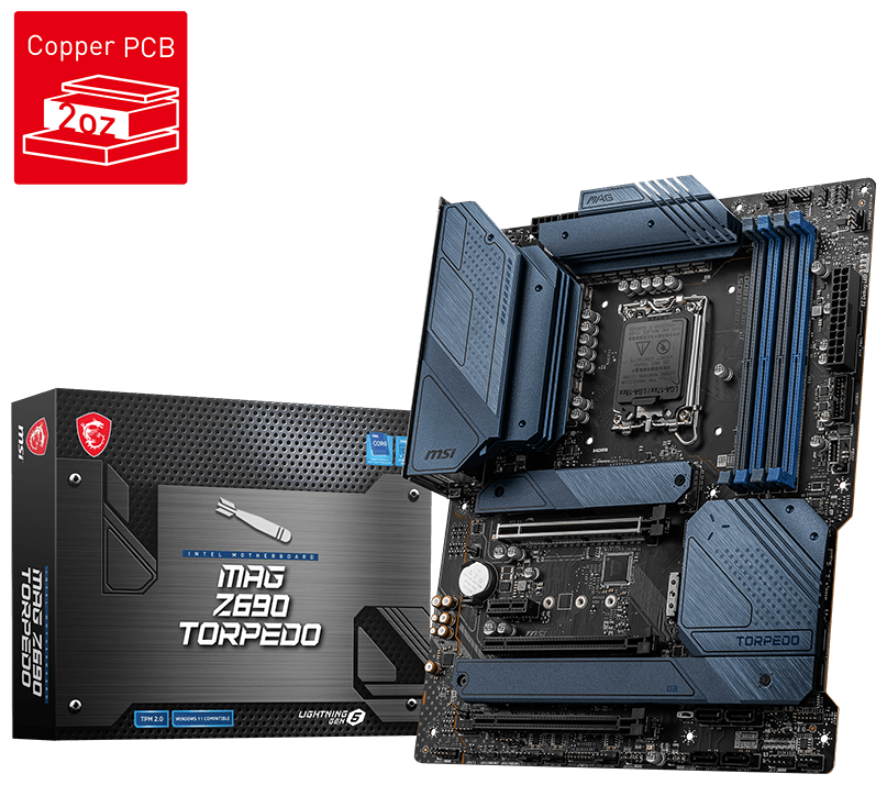 Материнская плата MSI MAG Z690 TORPEDO LGA1700 iZ690 HDMI DP ATX (MAG Z690 TORPEDO)