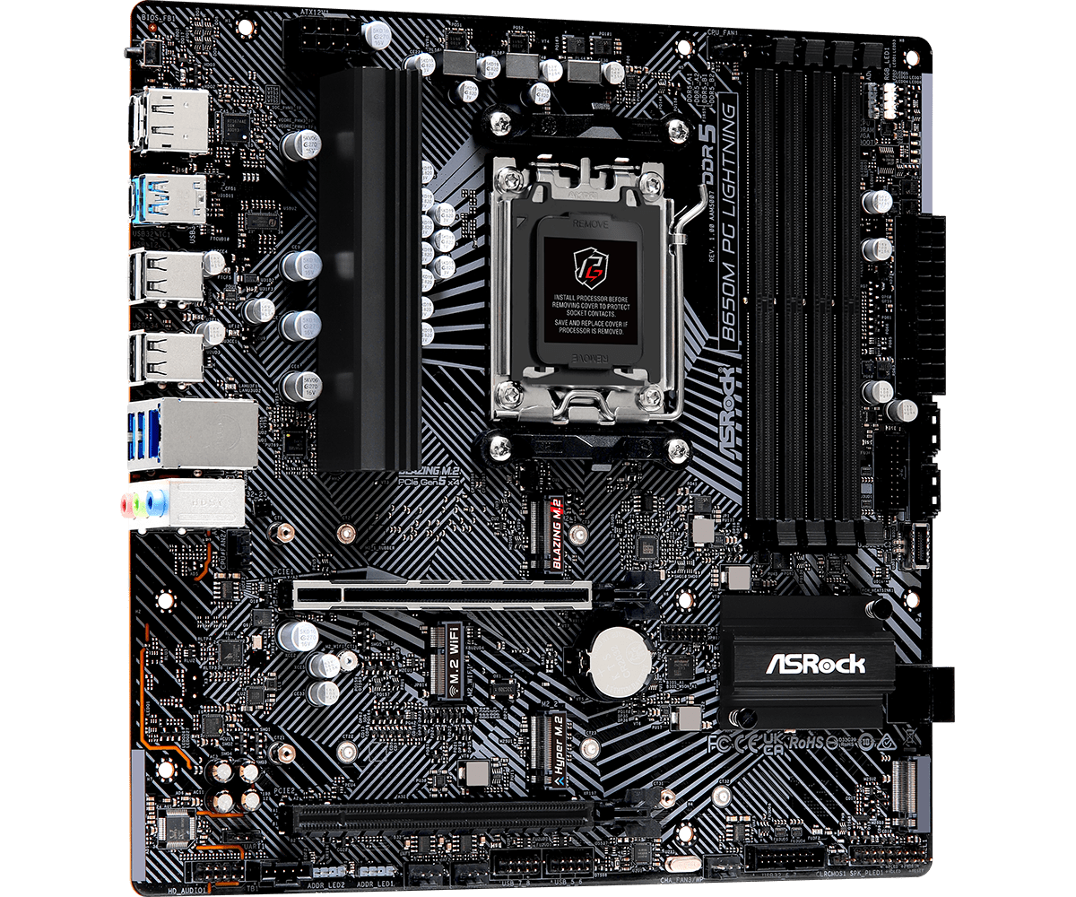 Материнская плата ASRock B650M PG Lightning (90-MXBMV0-A0UAYZ)