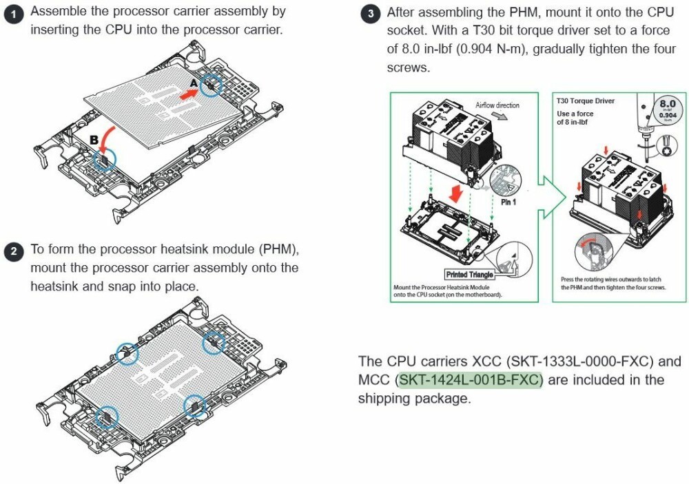 Крепление Supermicro SKT-1424L-001B-FXC черный (SKT-1424L-001B-FXC)
