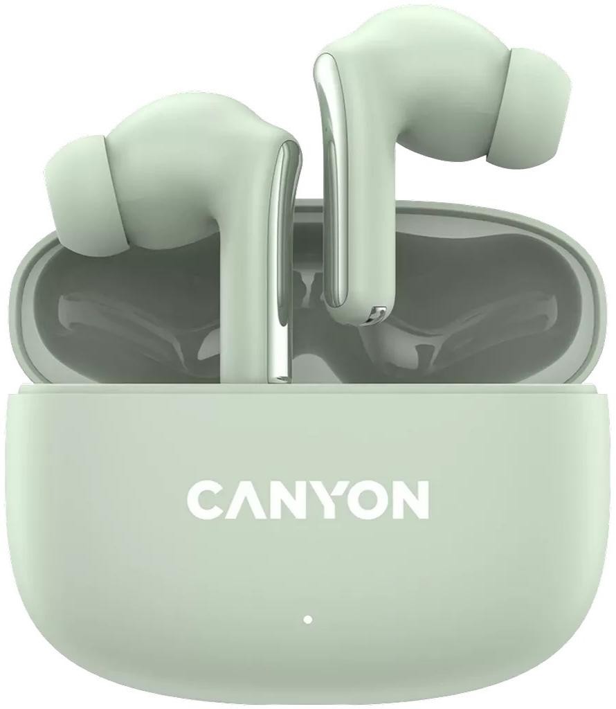 Наушники Canyon headset OnGo 9, Green (CNS-TWS9G)