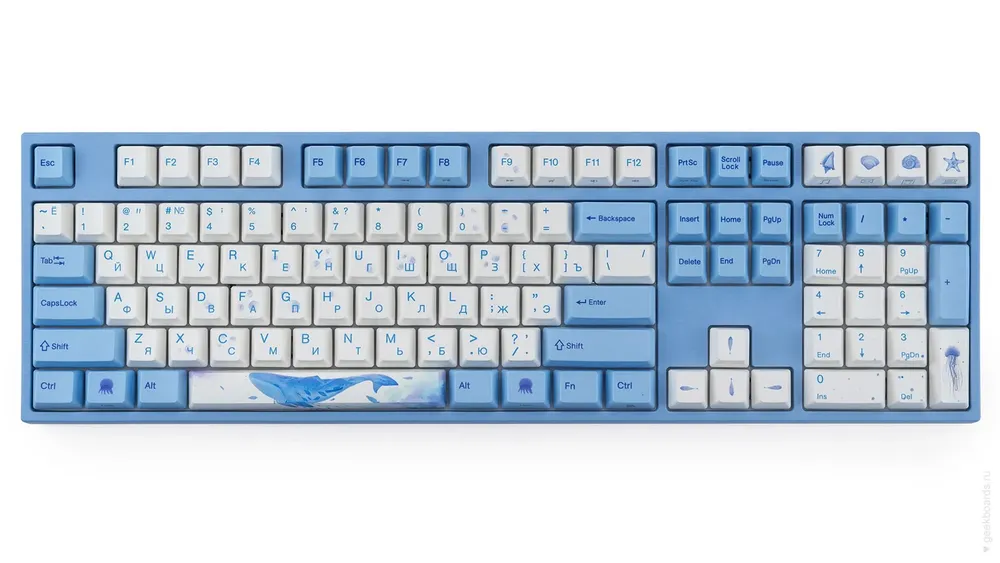 Клавиатура Varmilo Sea Melody, VEM108, EC V2 Sakura, Blue, (A36A038A9A3A06A033)