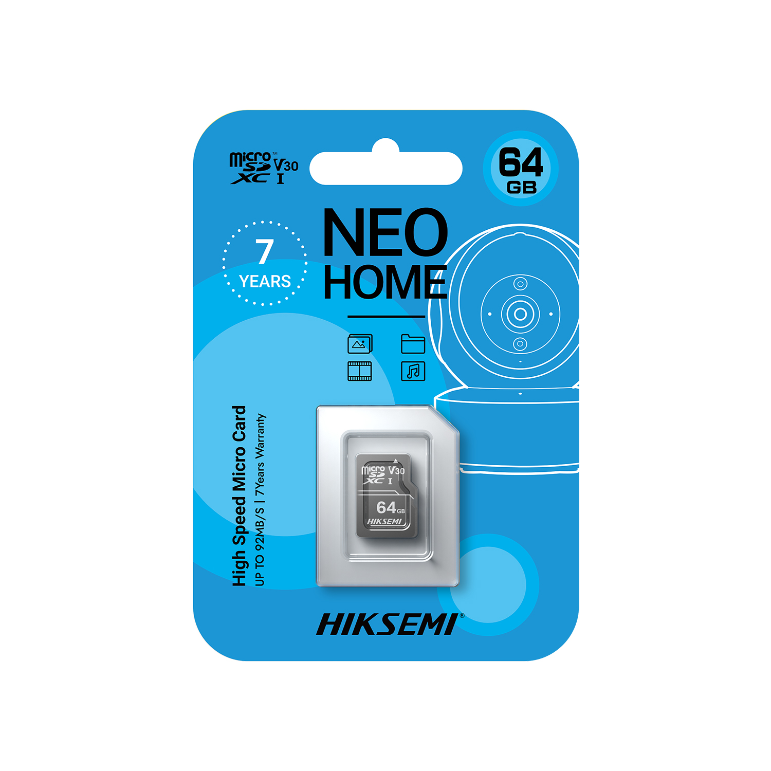 Карта памяти microSDXC  64GB, Hiksemi NEO HOME Hikvision, Class 10 (HS-TF-D1/64G) (HS-TF-D1/64G )