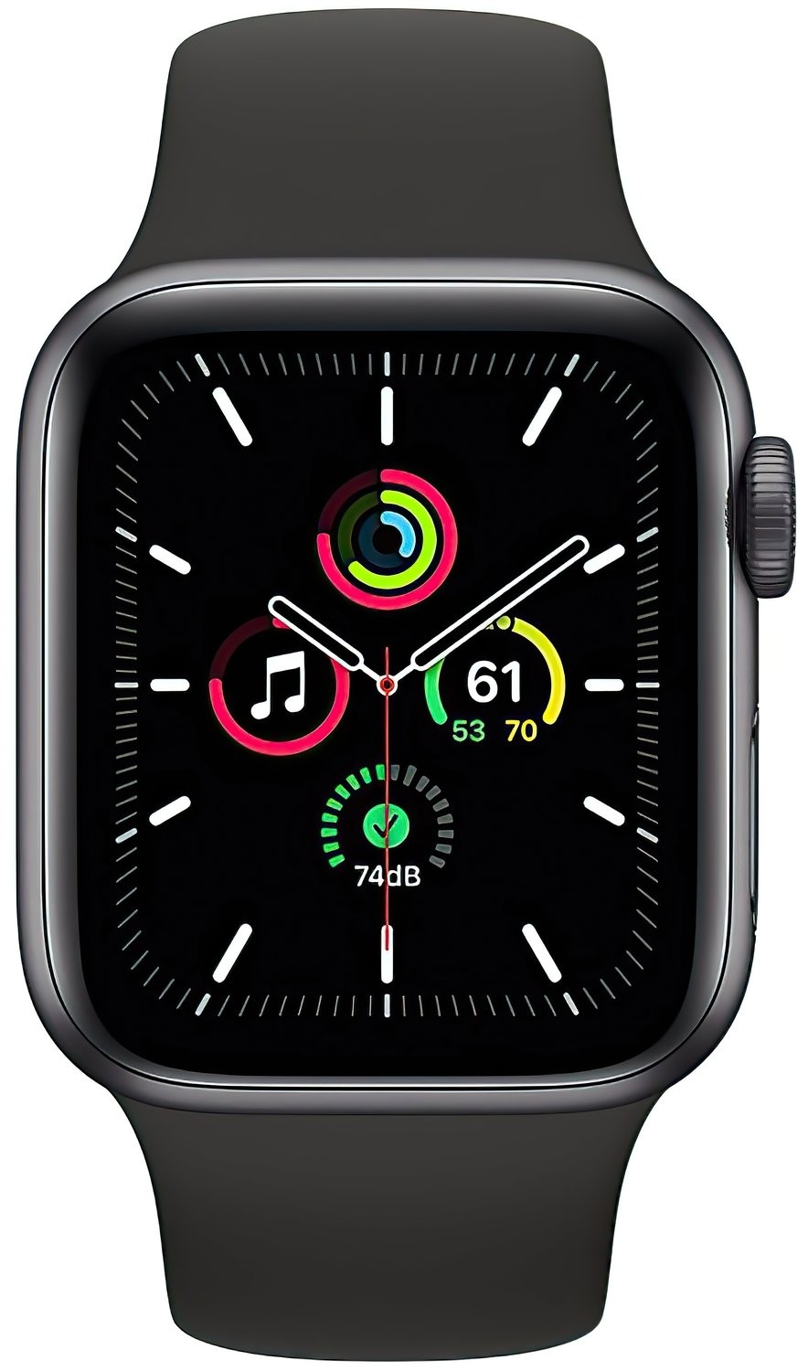 Смарт-часы Apple Watch SE, 44mm, Space Gray-Midnight (MKQ63GK)