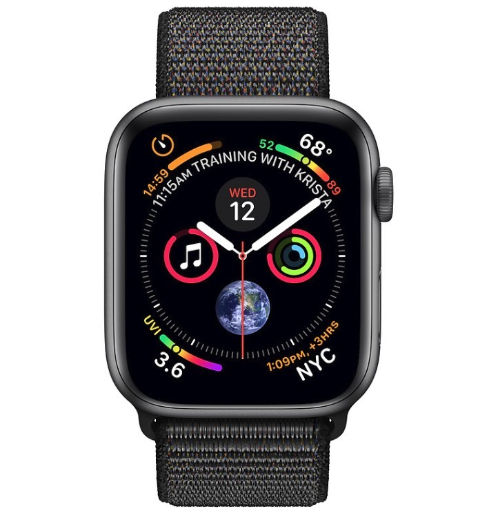 Смарт-часы Apple Watch Series 4, 44mm, Space Gray-Black (MU6E2GK)