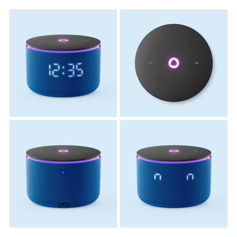 Колонка Яндекс.Станция Мини 3 Про на YaGPT, Blue, 18Вт, Wi-Fi, USB-C (YNDX-00059 BLUE)