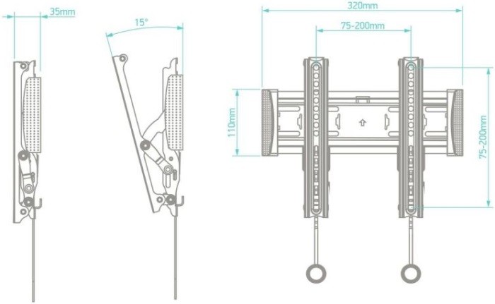 Кронштейн для ТВ Onkron TM4, 17"-37", до 18.2 кг (TM4)