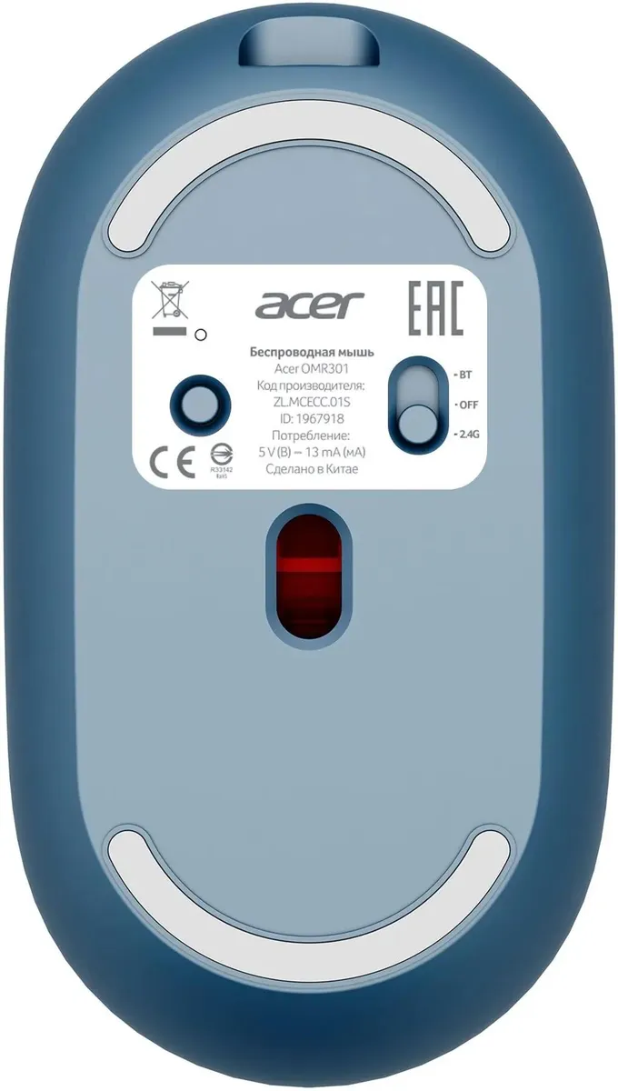 Мышь Acer OMR301, Blue  (ZL.MCECC.01S)