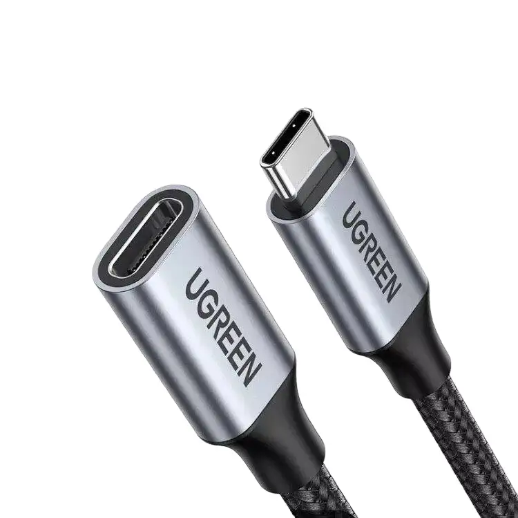 Кабель UGREEN USB(m) C 3.1 Gen2- USB(f) C, 0.5m. удлинитель US372 (80810)