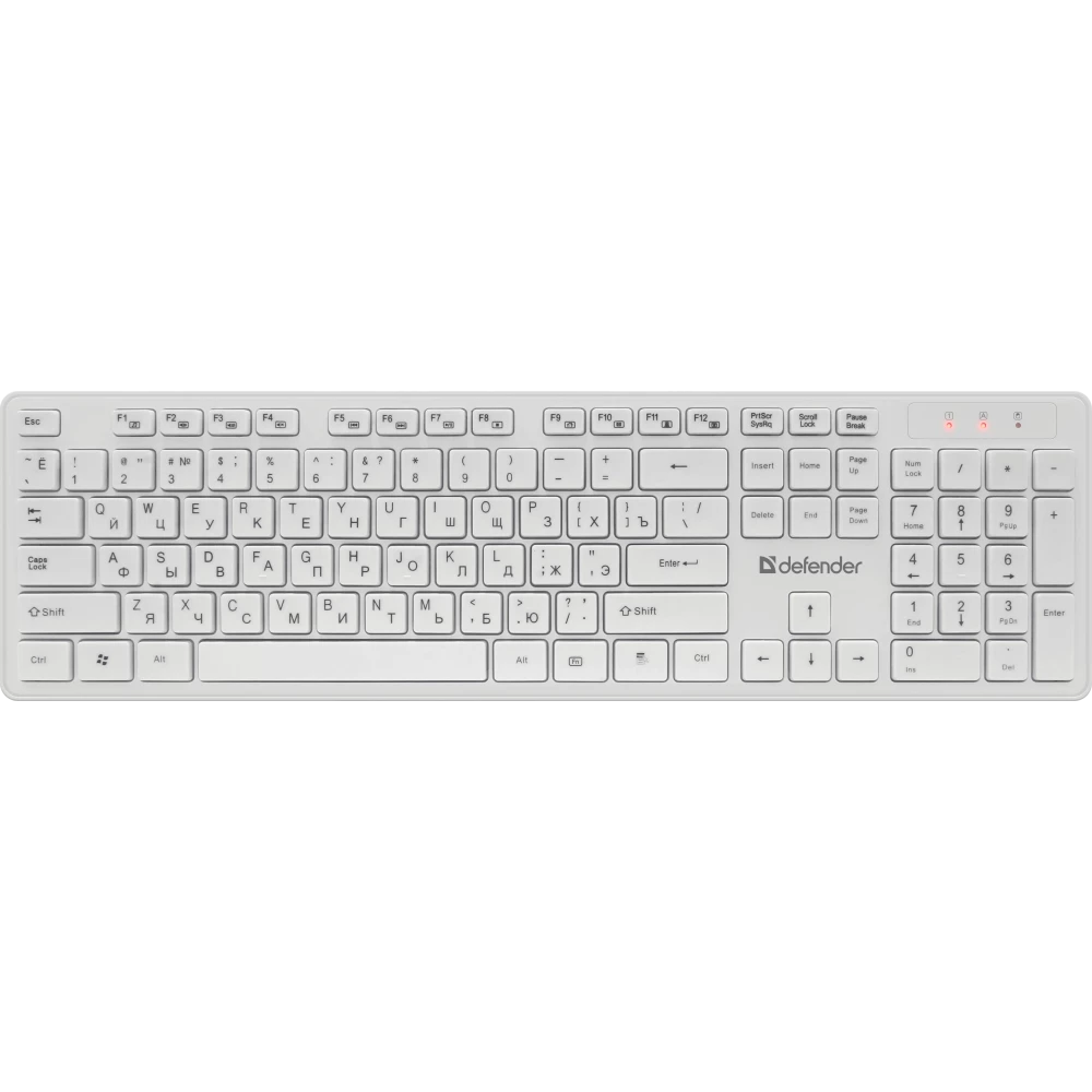 Клавиатура Defender Auckland C-987, White, + мышь, (45987)