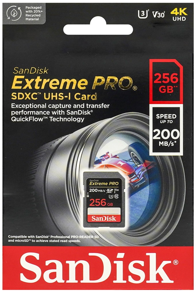 Карта памяти Sandisk Extreme PRO 256GB SDXC (SDSDXXD-256G-GN4IN)