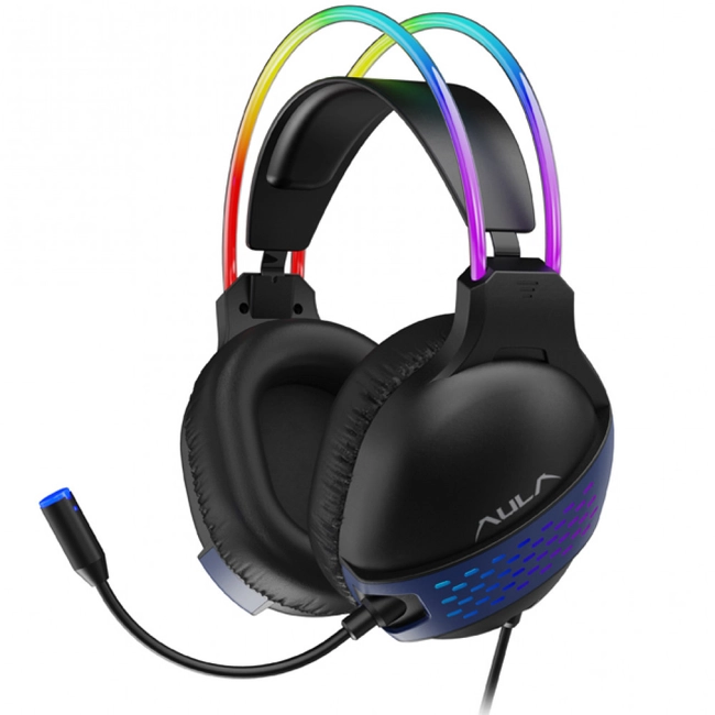 Гарнитура Aula Mountain S503 2.1m, 3.5mm, USB, RGB, Black (S503)