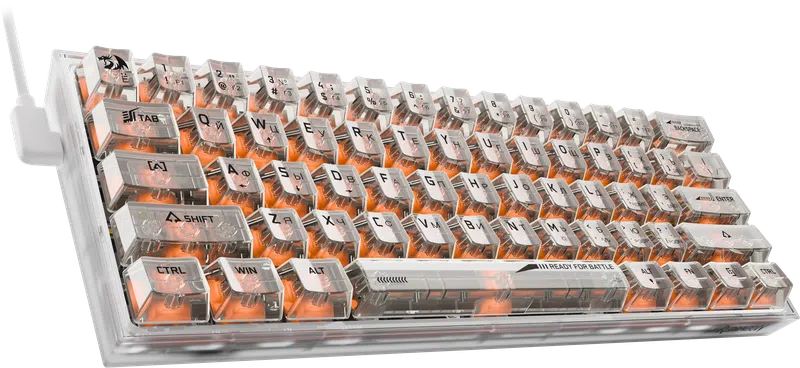Клавиатура механическая Redragon Fizz прозрачный (71736)