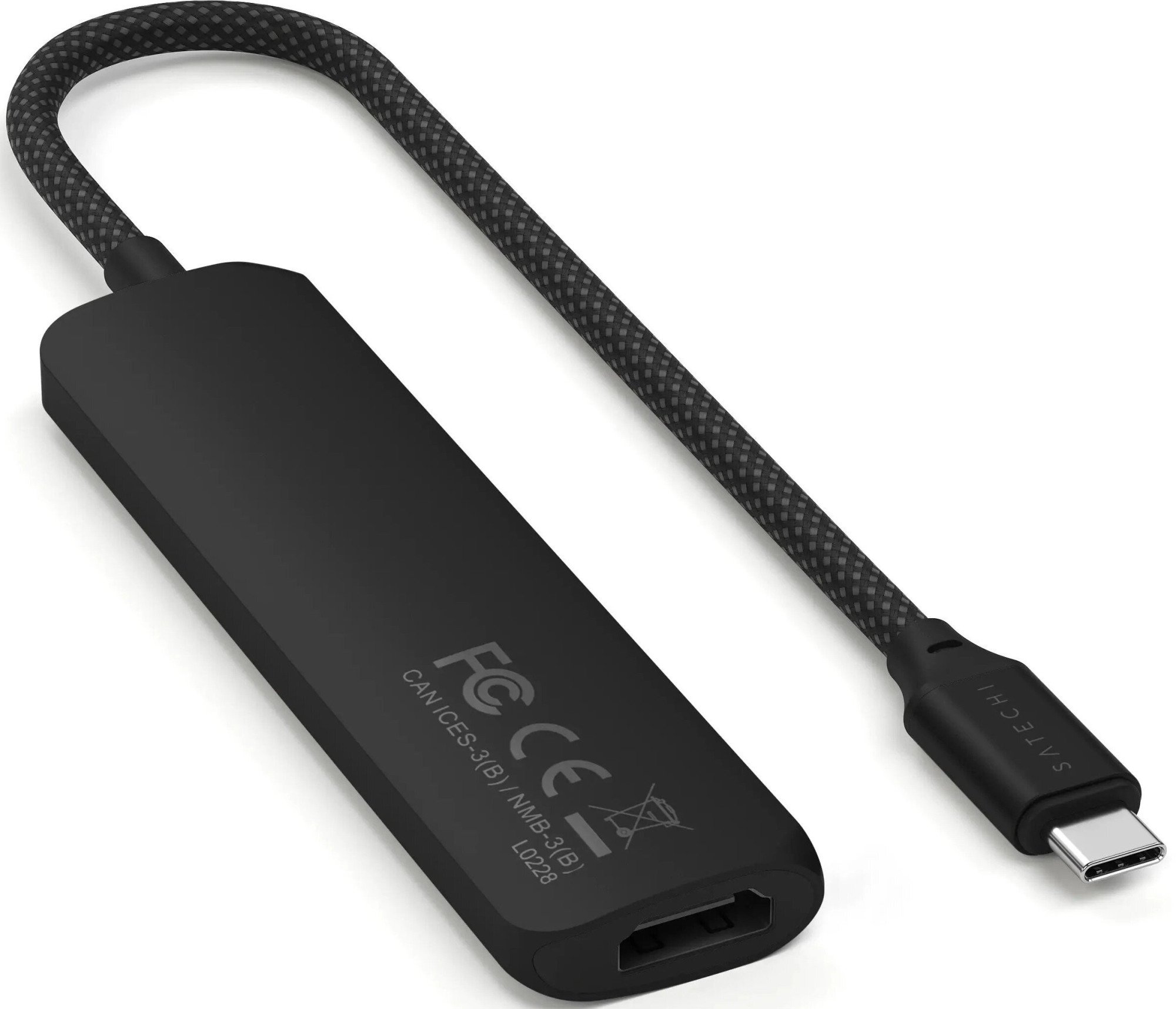 USB-хаб Satechi 4-in-1 USB-C Slim Multiport Adapter 4K - Black (ST-P4SK)
