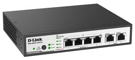 Коммутатор D-Link DES-1100-06MP/A1A (DES-1100-06MP/A1A)