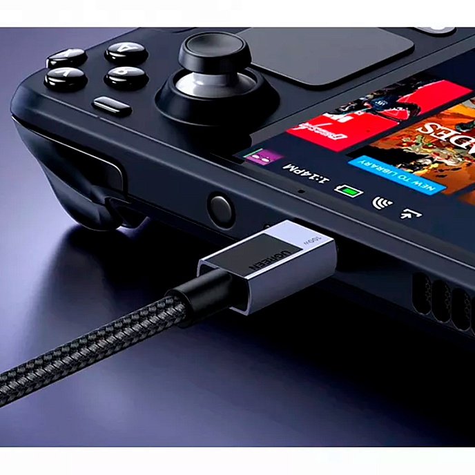 Кабель Ugreen L512, USB-C to USB-C PD, 1m - Space Gray (45063)