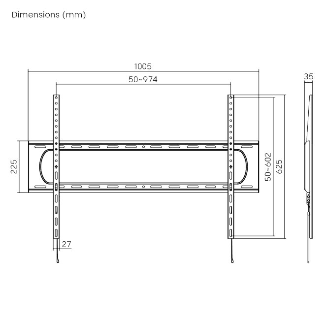 Кронштейн Brateck LP73-69F для ТВ, 60"- 120" (LP73-69F)