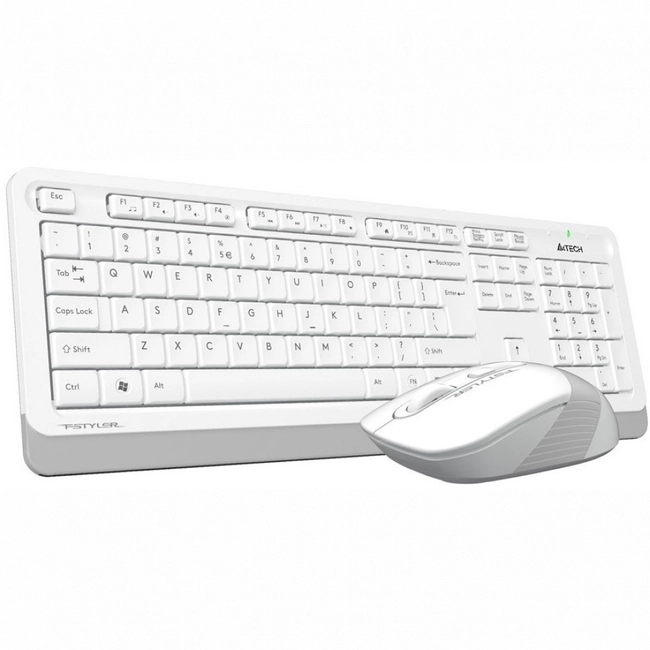 Клавиатура+мышь беспроводная A4tech FG1010S-White Fstyler USB (FG1010S-White Fstyler)