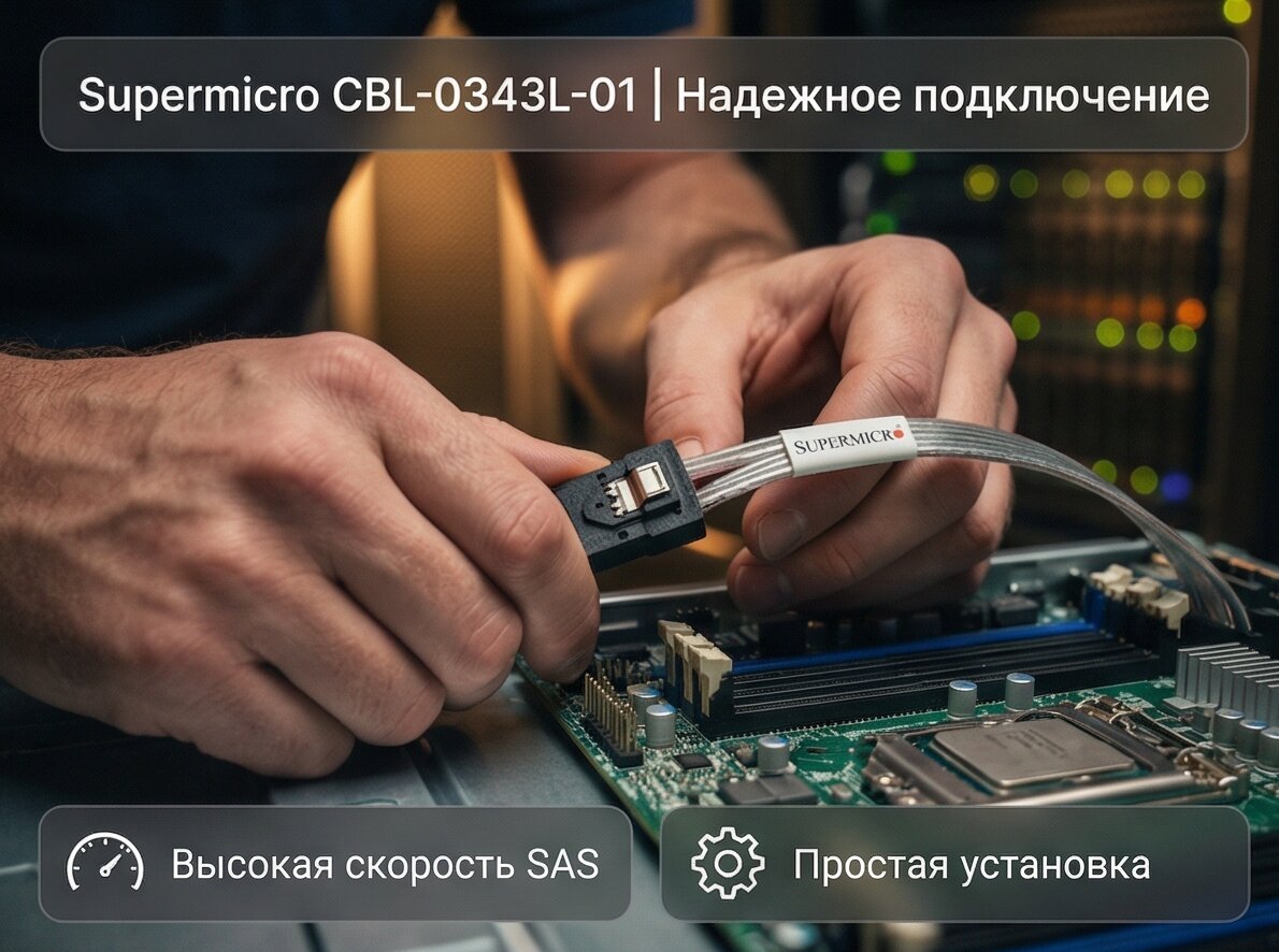 Кабель Supermicro SAS - SATA CBL-0343L-01 (CBL-0343L-01)