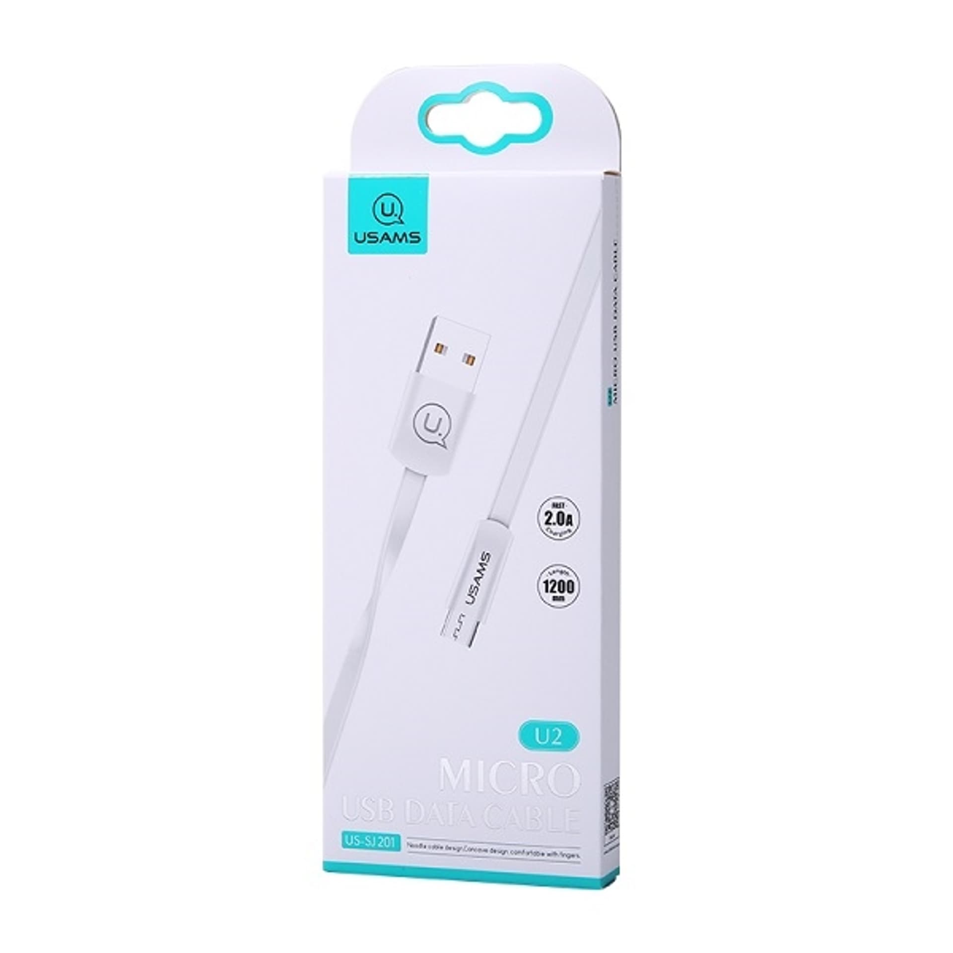 Кабель Micro USB Usams SJ-201, 1.2m, White (SJ201MIC02)