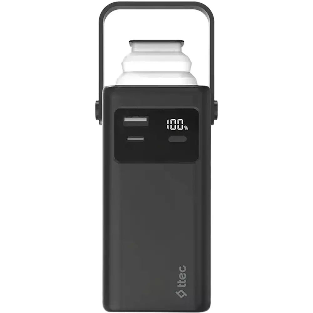 Пауэрбанк ttec ReCharger Extreme LCD, 20.000mAh - Black (2BB238S)